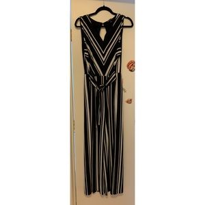 Striped sleeveless jumpsuit